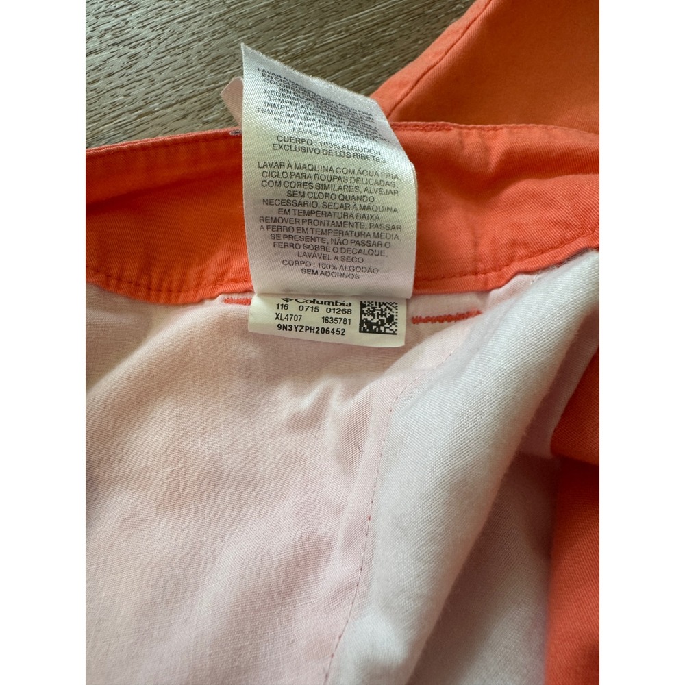 Columbia Womens Coral Orange Cotton Hiking Casual Shorts Size 8 XL4707 - Picture 4 of 9